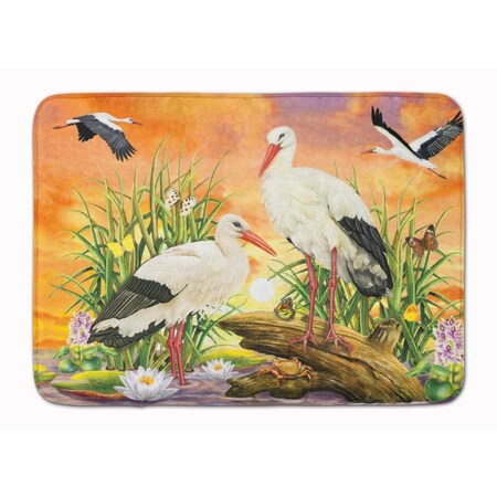 Carolines Treasures 19 x 27 in. Storks Machine Washable Memory Foam Mat PRS4026RUG